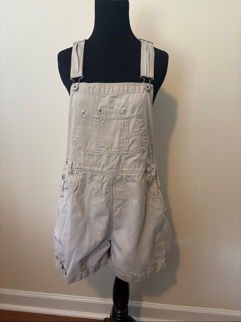 Xhilaration Light Grey or Kakhi Cotton Short Overalls
